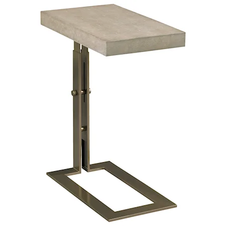 Blaine Chairside Table with Faux Shagreen Top